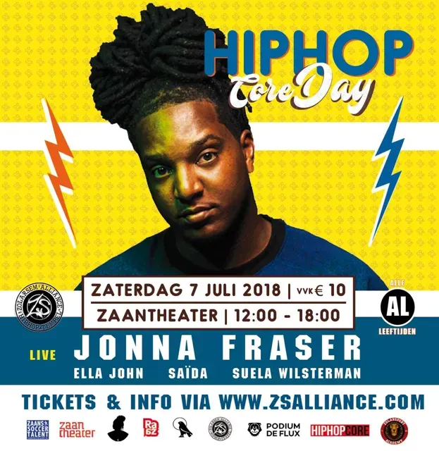Hiphopcoreday 1 flyer, Zaantheater 2018